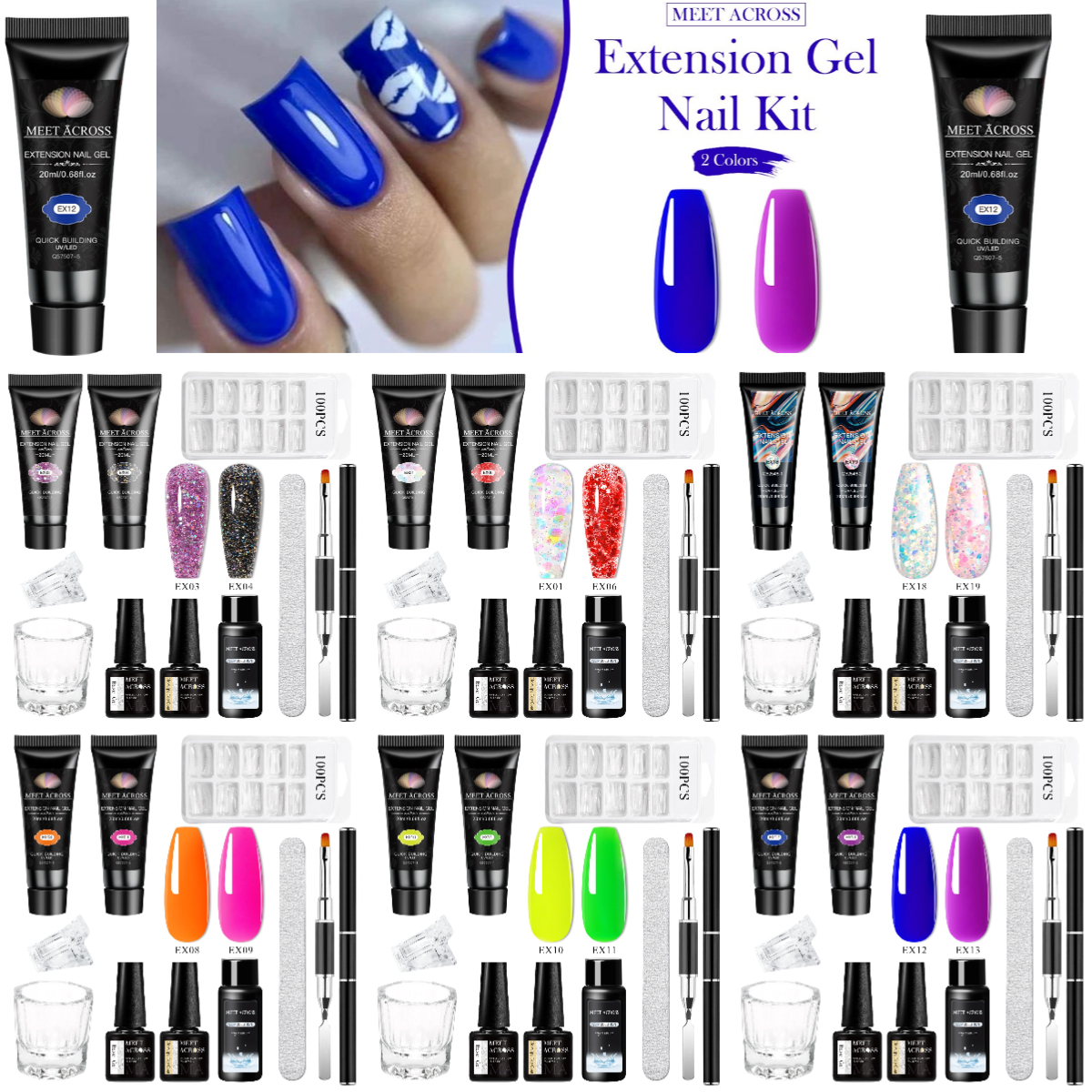 10PCS/SET Extension Nail Gel P - Polygel Nail Kit incelemesi ve fiyatı