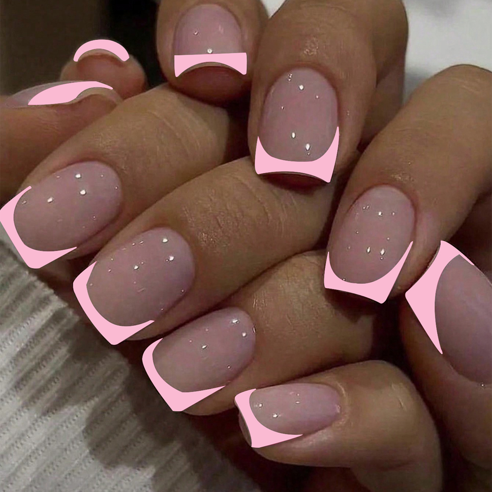 24pcs Short Square Black Franc - Nail Art France incelemesi ve fiyatı