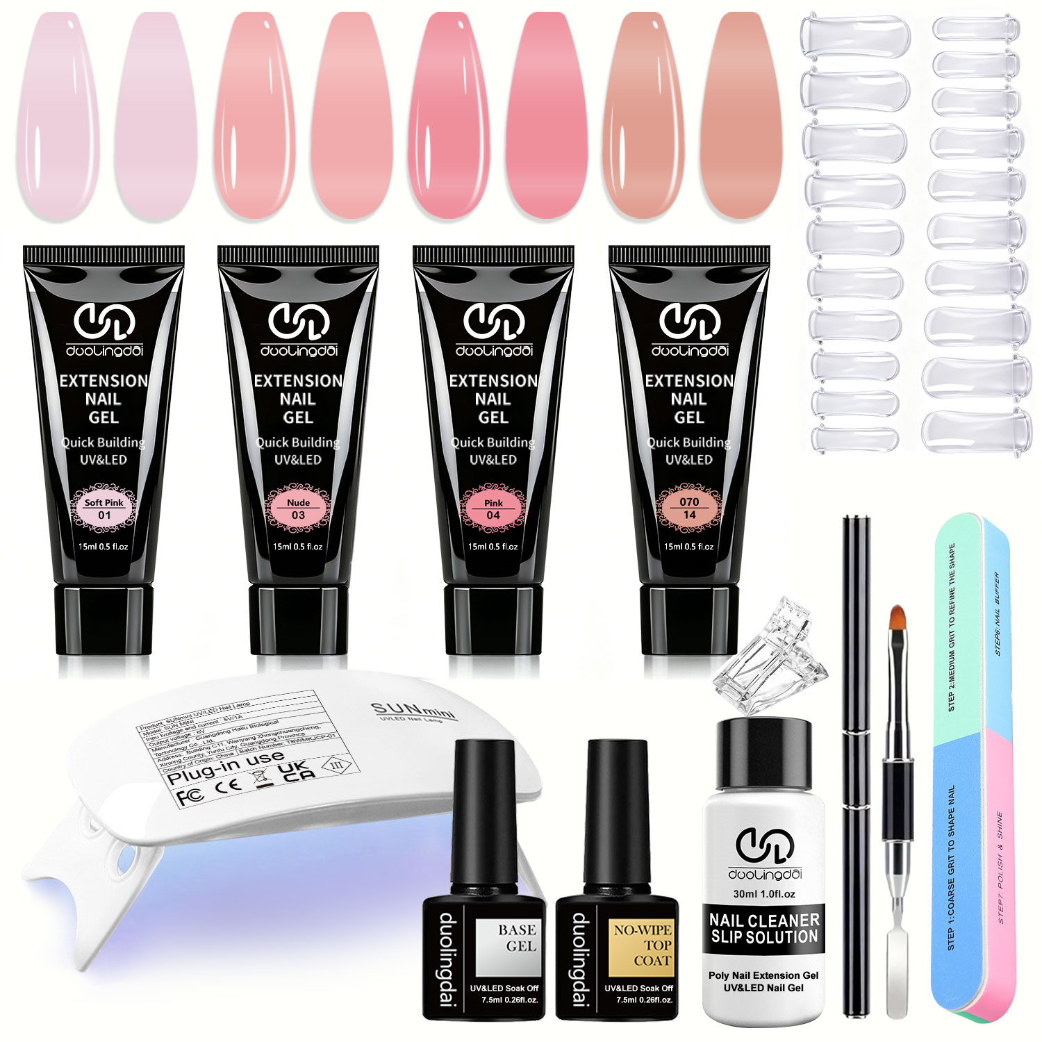 duolingdai 4 color poly Nail E - Polygel Nail Kit incelemesi ve fiyatı
