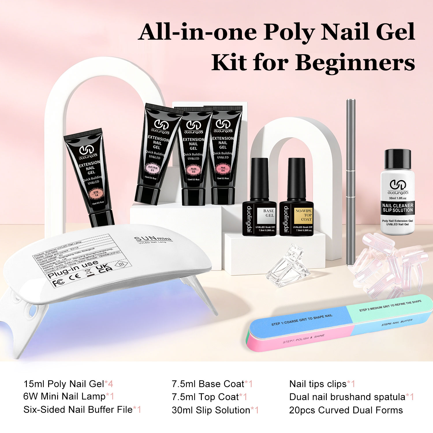 duolingdai 4 color poly Nail E - Polygel Nail Kit incelemesi ve fiyatı