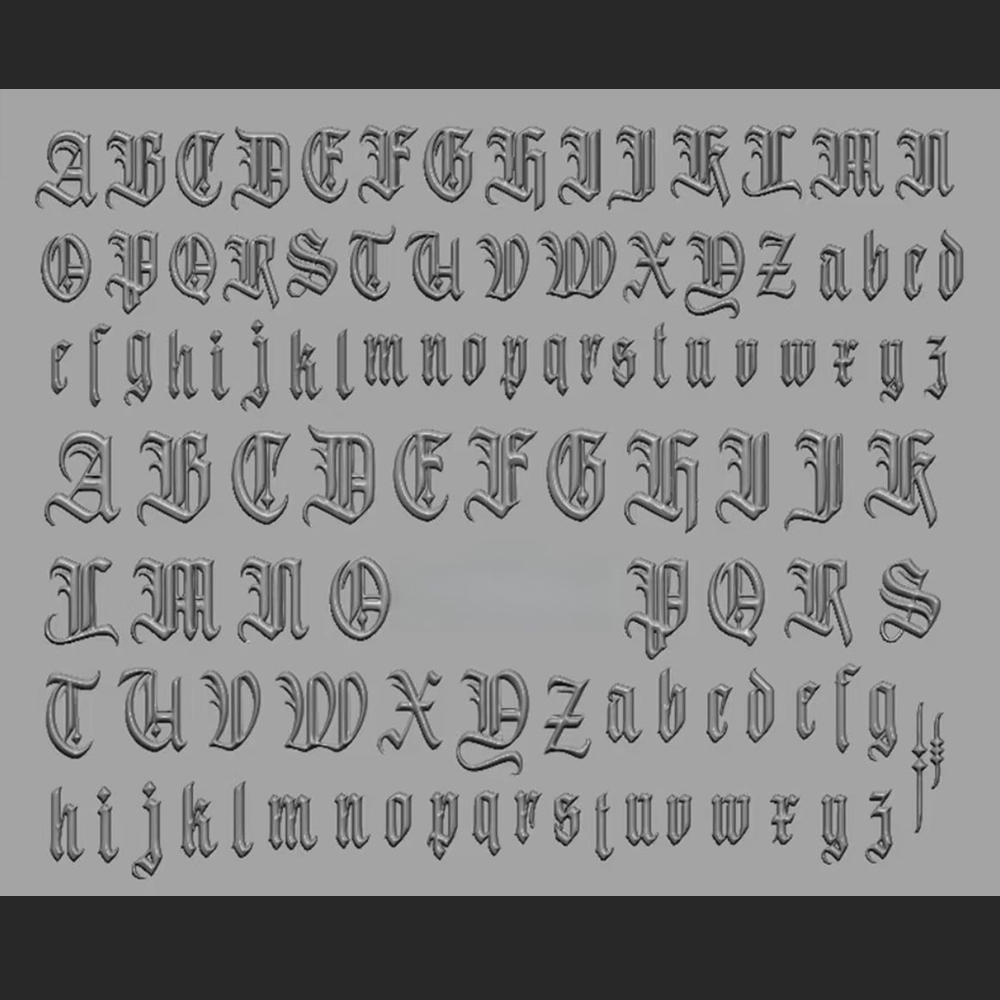 Vintage Alphabet Nail Art Mold - Nail Art Vintage incelemesi ve fiyatı