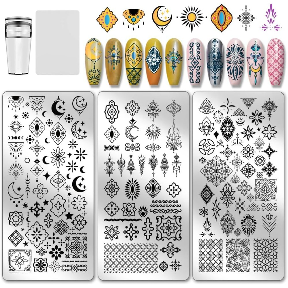3pcs Vintage Totem Nail Stampi - Nail Art Vintage incelemesi ve fiyatı