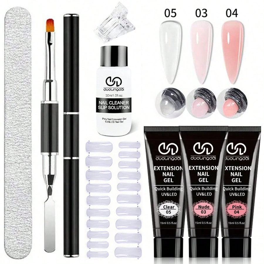 8PCS/Set Poly Extension Gel Se - Polygel Nail Kit incelemesi ve fiyatı