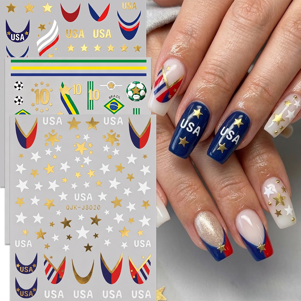 Football Style Nail Stickers,  - Nail Art France incelemesi ve fiyatı