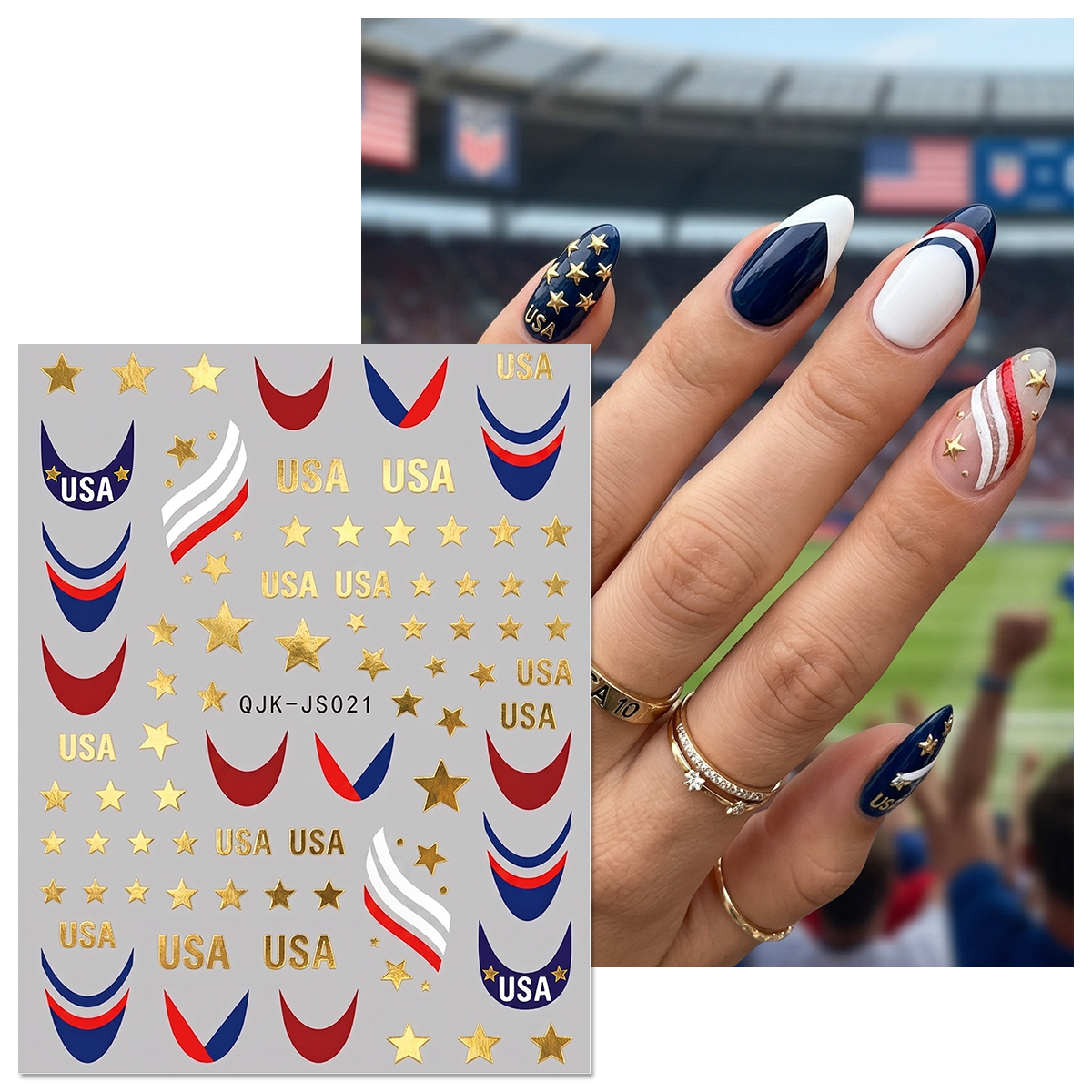 Football Style Nail Stickers,  - Nail Art France incelemesi ve fiyatı