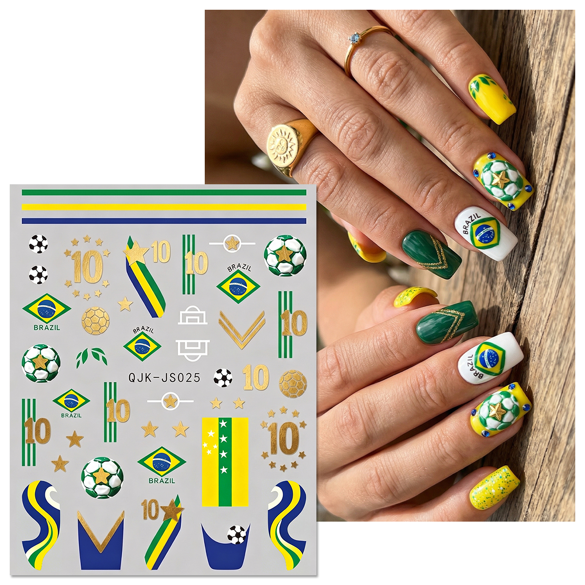 Football Style Nail Stickers,  - Nail Art France incelemesi ve fiyatı