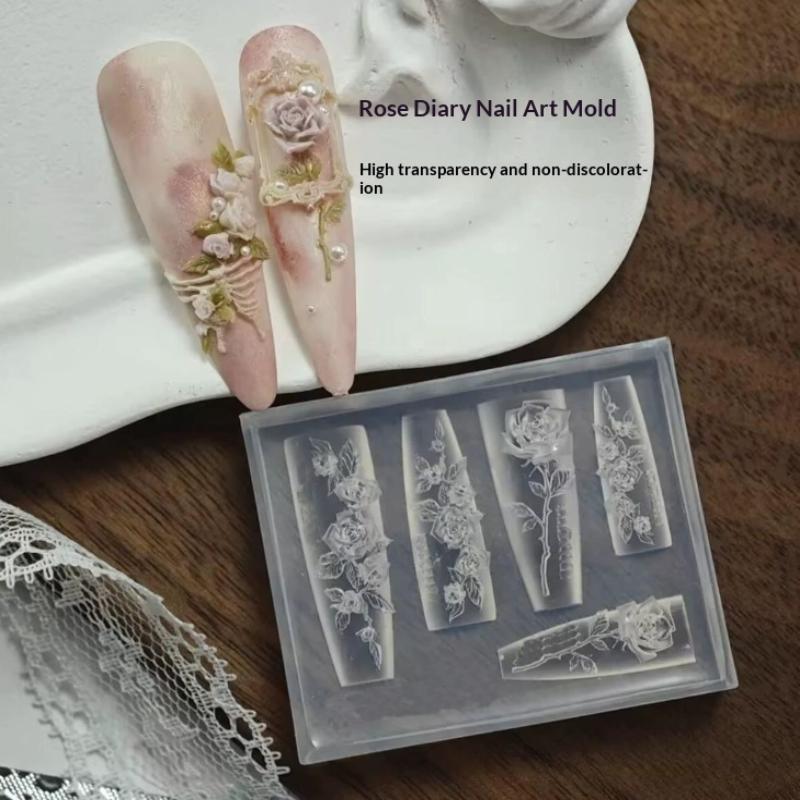 Floral Silicone Nail Mold Reus - Nail Art Vintage incelemesi ve fiyatı