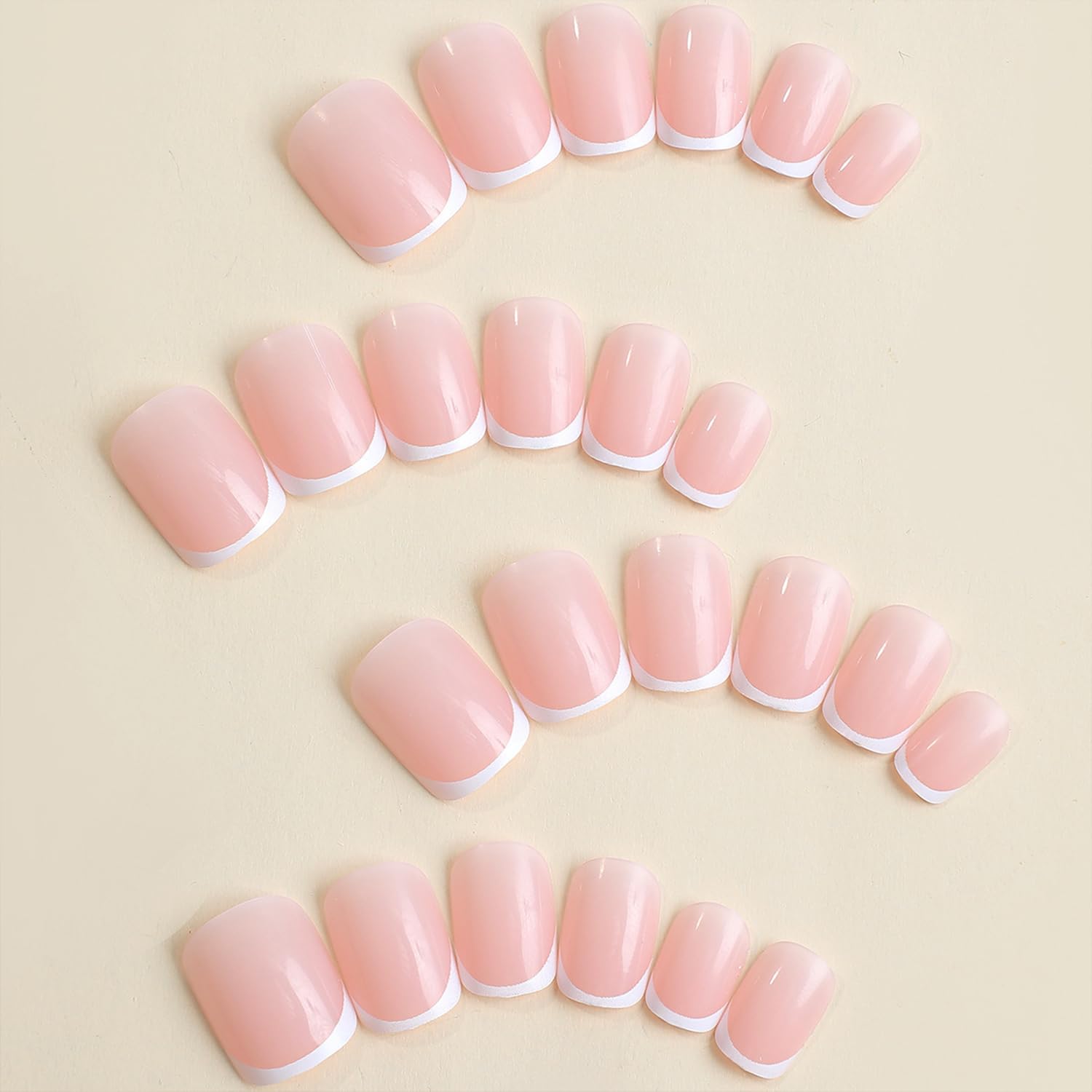 24PCS Short Square White Franc - Nail Art France incelemesi ve fiyatı