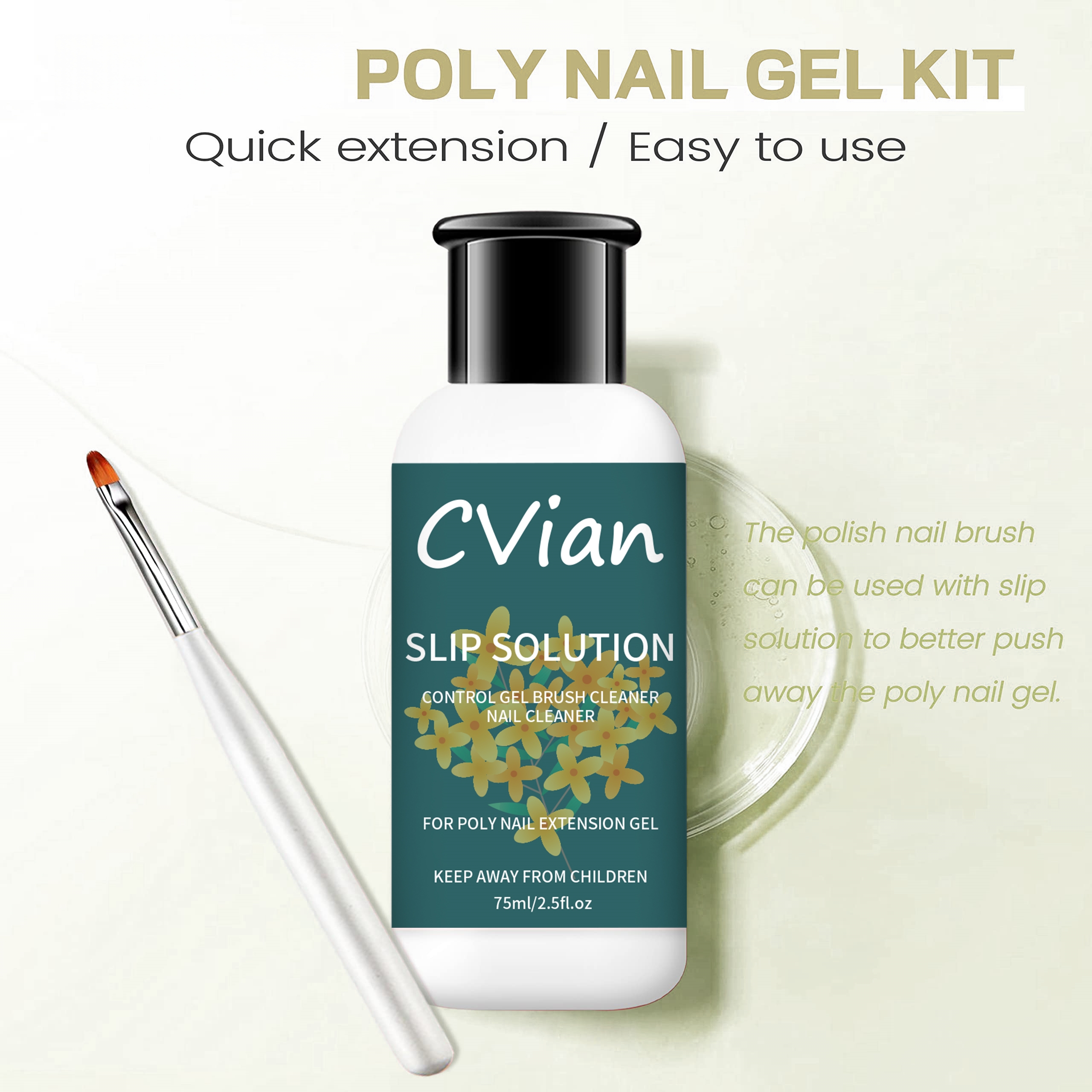 75ml Poly Gel Slip Solution Ki - Polygel Nail Kit incelemesi ve fiyatı